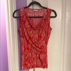 Pink Patterned Sleeveless Top